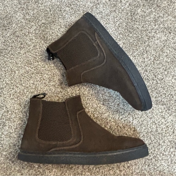 ANTHONY VEER Mens Brown Hills Almond Toe‎ Suede Leather Chelsea Boots 11 main image 5